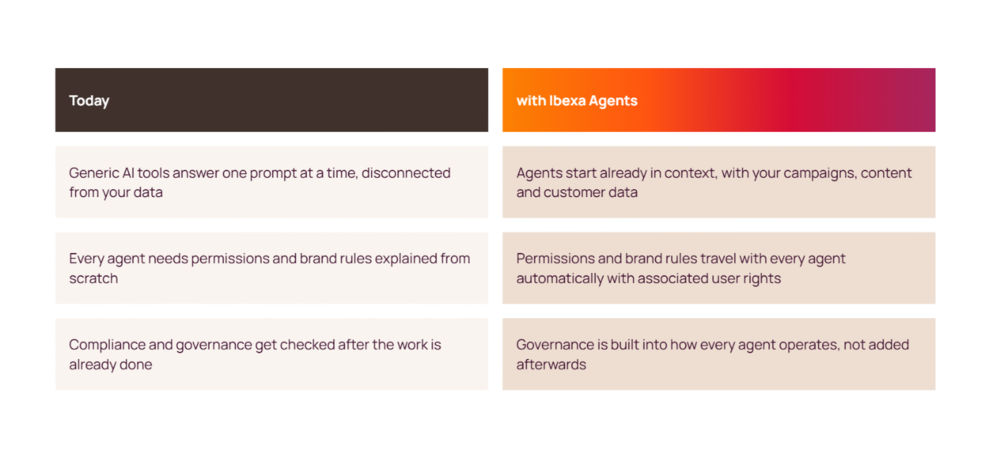 Before and After - Ibexa Agents