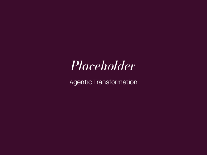Placeholder Agentic Transformation